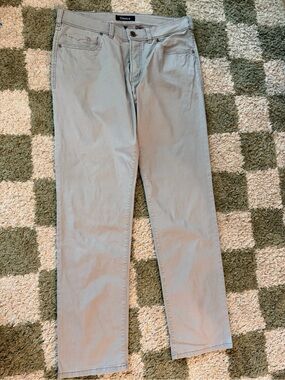 Atelier Gardeur Light Gray Casual Pants with Paisley Trim